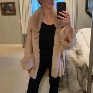 Light pink fur shawl